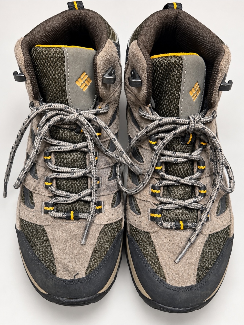 Columbia Men’s Olive, Brown and Yellow Trail Hiking Boots